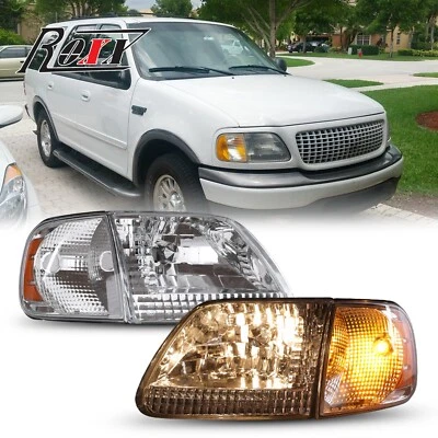 Headlights For 1997-2003 Ford F-150 / 1997-2002 Expedition /2004 F-150 Hertiage  - Image 1 of 4