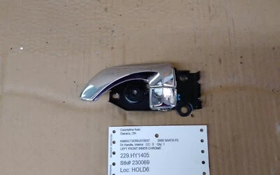 2005 HYUNDAI SANTA FE FRONT LEFT INTERIOR DOOR HANDLE CHROME    #230069 Foto 1 de 4