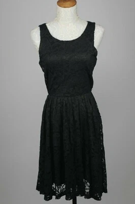 Vestido justo tamanho S soprano preto cintilante sem mangas forrado coquetel - Imagem 1 de 4