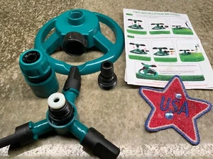 360° Rotatable Lawn Garden Sprinkler Watering System Water Spray Grass Yard - Picture 1 of 2