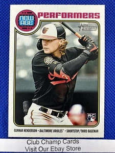 2023 #NA-15 New Age Performers Topps Heritage Baseball RC Gunnar Henderson - Picture 1 of 2