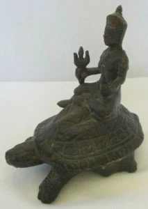 FIGURA DE ESCULTURA DE TORTUGA VISHNU DE BRONCE DE COLECCIÓN - Imagen 1 de 9
