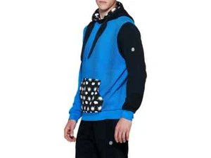 Asics Tiger Herren Hoodie Pull Over Kapuze Kleidung Medium M Blau Schwarz - Bild 1 von 5