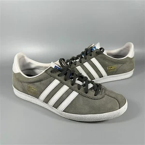 Adidas Gazelle OG Talla UK 7 Hombres Entrenadores Gris Blanco Gamuza Zapatos Retro Parte Superior Baja - Imagen 1 de 17