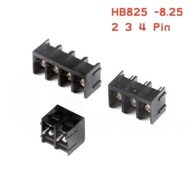 Black PCB Barrier Screw Terminal Block Strip Connector HB825 300V/20A 2 3 4 Way - Image 1 of 3
