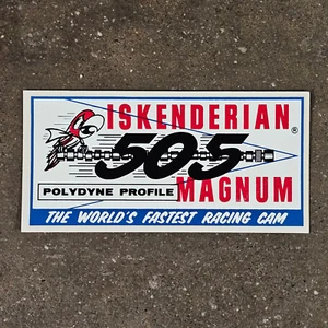 Original ISKENDERIAN water DECAL Hot Rod BONNEVILLE scta ISKY Cam NHRA vtg - Bild 1 von 5