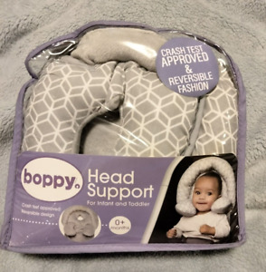 Boppy Baby Head Support for Infants Toddlers Ages 0+ Gray and White