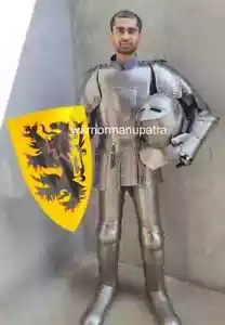 Armadura de caballero portátil gótica medieval, lucha de cruzados cuerpo entero - Imagen 1 de 6
