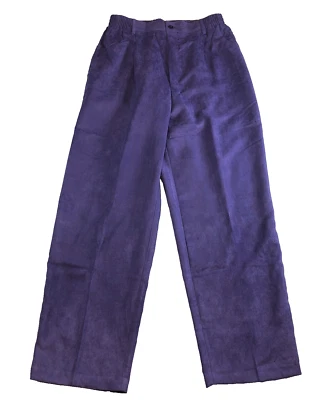 Maggie Sweet Womens Pants Sz M Purple High Rise Button Zip Fly Elastic Waist NWT - Image 1 of 4