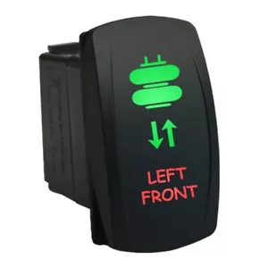 LEFT FRONT 6C95GRM Rocker Switch Laser Momentary LED green red 12V 20A - Imagen 1 de 1