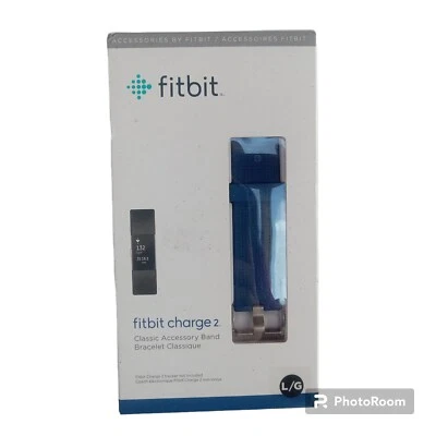 Auténtico Fitbit Charge 2 Genuino Clásico Accesorio Banda Azul Grande LG Nuevo Foto 1 de 4