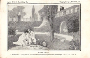 Postal de pub de Detroit 14.012 Bayard Jones 1904 amargo-dulce corazón roto, amor - Imagen 1 de 2