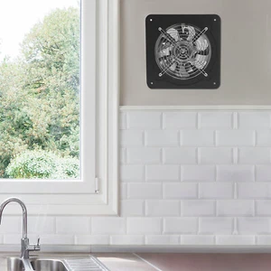 8" Exhaust Fan Portable Kitchen Ventilation Fan Wall Mount with Backdraft Damper - Picture 1 of 24