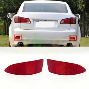 For LEXUS IS250 IS350 2006-2013 Rear Bumper Reflector Light Red Lens-A Pair - Picture 1 of 8