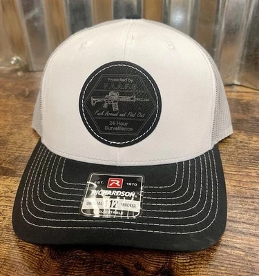 Parche de cuero personalizado para sombrero de camionero Richardson 112 Fafo F Around And Find Out Foto 1 de 4