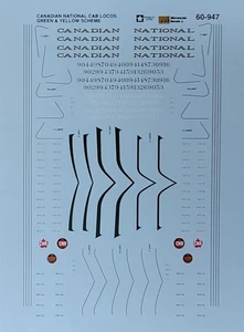 Microscale Model Railroad/Train Decals N Scale Canadian National/CN Cab Diesels - Picture 1 of 1