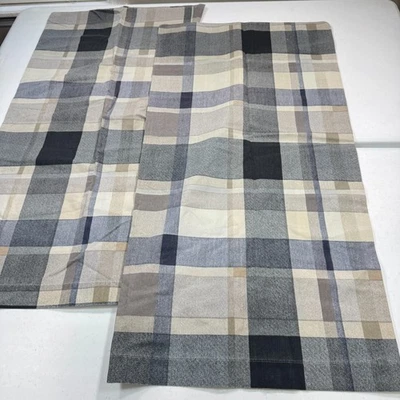 Par de fundas de almohada vintage wamsutta gris rey a cuadros mezcla de algodón EE. UU. Y2K 90S 1467-7 Foto 1 de 4