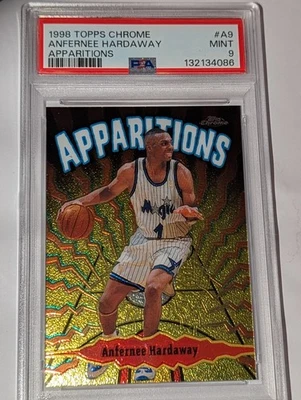1998 Topps Chrome Basketball Apparitions Anfernee Hardaway #A9 PSA 9 - Image 1 of 2
