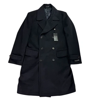 Abrigo de lana Lauren Ralph Lauren para hombre calce clásico doble botonadura azul marino oscuro 38S Foto 1 de 4