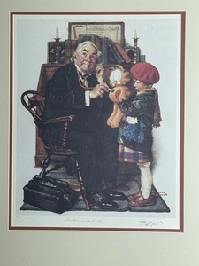 "Doctor y muñeca" Jim Davis S/N muy bien enmarcado 502/2500 Rockwell/Garfield - Imagen 1 de 8