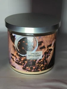 Star Candle Co. Candela a 3 stoppini, mogano speziato, 14 oz nuova  - Foto 1 di 5
