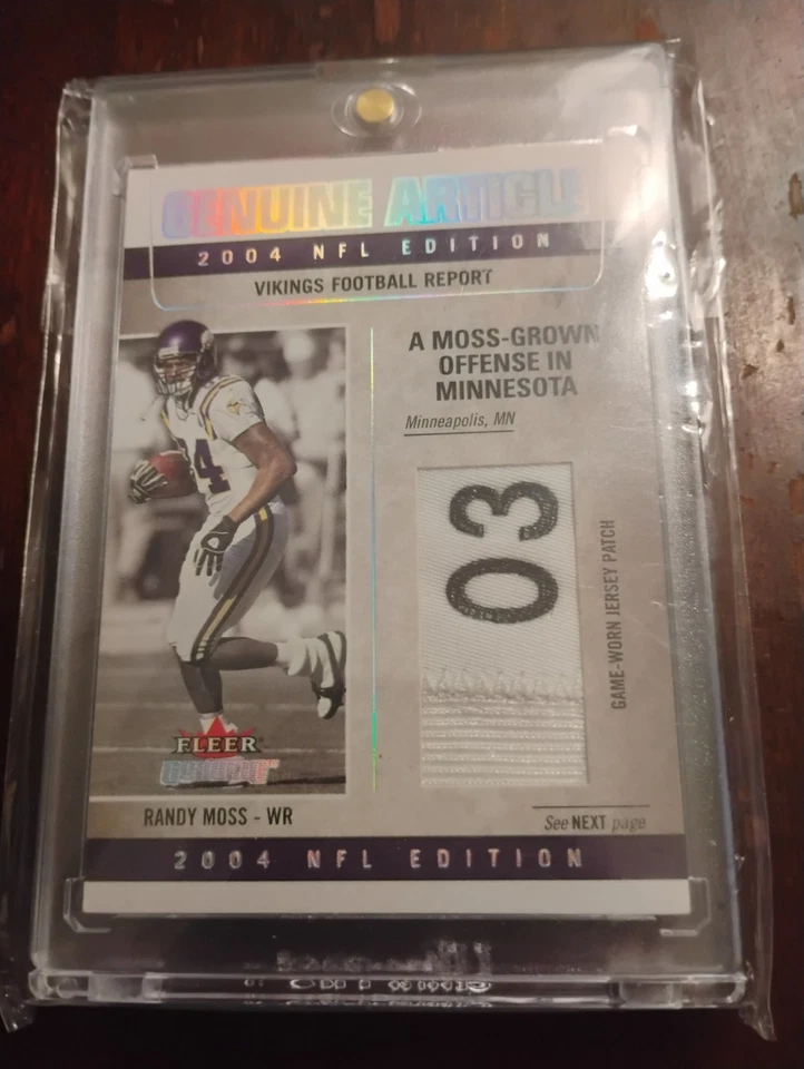 2004 Fleer Genuine Article RANDY MOSS Patch /150 - Image 1 of 2