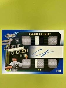 2021 PANINI ABSOLUTE CLARKE SCHMIDT TOOLS OF THE TRADE 19/35 RC AUTO YANKEES - Picture 1 of 10