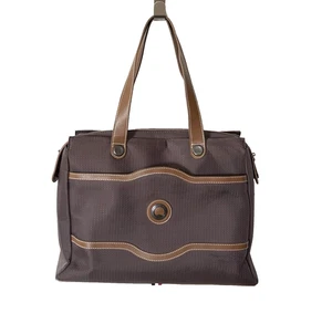 Delsey Paris Chatelet Shoulder Bag Weekender Casual Travel Bag Brown Tan - Picture 1 of 10