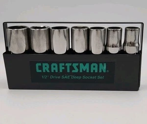 NUEVO Juego de enchufes Craftsman 1/2" Drive G Series 6PT SAE de 7/16” a 7/8” con estuche de transporte - Imagen 1 de 7