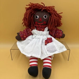 Raggedy Ann Afroamerikanische schwarze Stoffpuppe bezaubernd und selten! - Bild 1 von 4