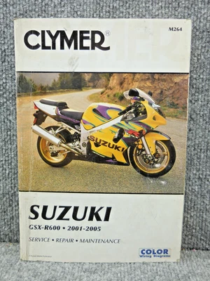 Clymer 2001-2005 Suzuki GSX-R600 Service Repair Shop Manual M264 - Image 1 of 4