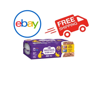 Wellness Good Kitty Comida Húmeda para Gatos Paté Variedad Paquete 3 OZ 24 unidades - Sin Granos Foto 1 de 4