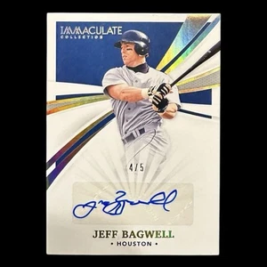 2021 Immaculate Collection JEFF BAGWELL Immaculate Signatures Green 4/5 - Picture 1 of 4