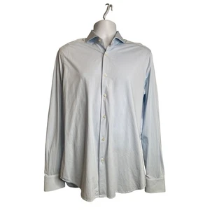 GREYSON Herren hellblau Nadelstreifen Performance Knopfleiste Hemd Größe M - Bild 1 von 12