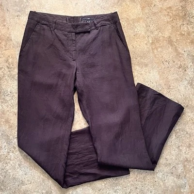 Pantalones informales ligeros informales H&M para mujer de pierna ancha talla 10 marrón chocolate Foto 1 de 4