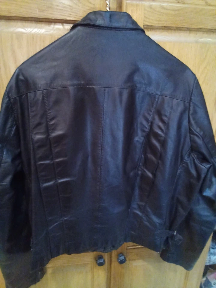 винтажный wilsons кожаная куртка размер 46 нейлона тафта подкладка - Изображение 1 из 4