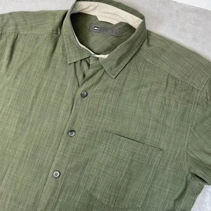 REI camicia uomo manica corta con bottoni taglia L, colletto logo ricamato, casual - Foto 1 di 9
