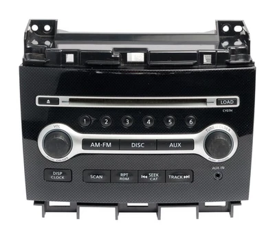 Nissan Máxima 2011 radio AM FM reproductor de CD MP3 6 discos identificación auxiliar 28185Zx75A cara CY07H Foto 1 de 4