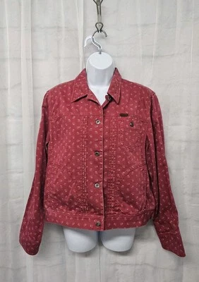 Lauren Ralph LRL красный желтовато-коричневый цветочный плиссированные джинсовая куртка Praire Cottagecore Y2k S - Изображение 1 из 4