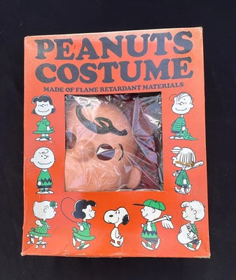 Rare VTG Charlie Brown Peanuts Costume Small by Bland Charnas Co. (1966) In Box! - Image 1 of 4