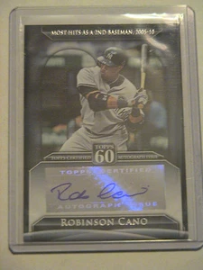 2011 Topps 60 Certified Autograph Robinson Cano Seattle Mariners NY Yankees Auto - Picture 1 of 1