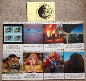 8 Hasselblad series booklets + Hasselblad 10 Years on The Moon 1969 - 1979 - Foto 1 di 12
