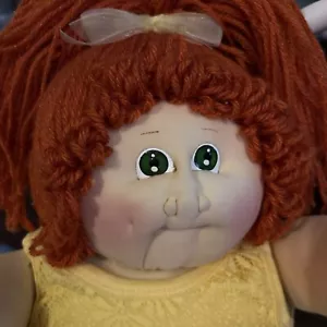 Vintage Cabbage Patch Soft Sculpture Little People Doll 1981 22" redhair/greeney - Picture 1 of 10