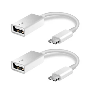 Câble USB C otg [2 Pack], Type-C OTG Câble Type C Mâle vers USB A Femelle Adaptateur - Photo 1 sur 6