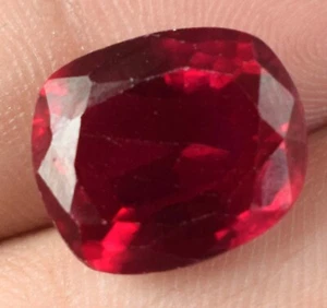 Certified Natural Red Sapphire 10.70 Ct/12 mm Cushion Loose Gemstone E14160 - Picture 1 of 8