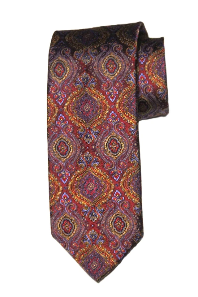 NUEVA Corbata de Seda Robert Talbott Roja Azul Dorada Negra Elegante Geométrica Floral Para Hombre Foto 1 de 1