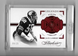 TARJETA BASE JACK LAMBERT STEELERS 2016 PANINI IMPECABLE ENCERRADA EN RUBÍ 09/15 - Imagen 1 de 2