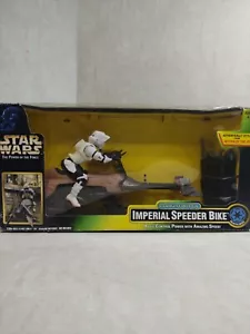 Kenner Hasbro Star Wars POTF Radio Control Imperial Speeder Bike 1997 Pre-owned - Picture 1 of 12