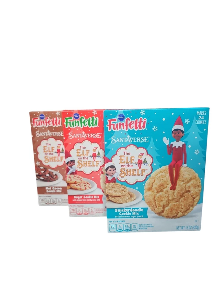 Funfetti The Elf On The Shelf Cookie Mix Bundle,  Holiday,  Snickerdoodle,  Hot - Image 1 of 4