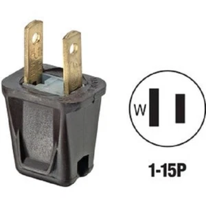 (30)-Leviton 10A 125V 2-Wire 2-Pole Non-Grounding Cord Plug, Brown C30-00123-000 - Picture 1 of 1